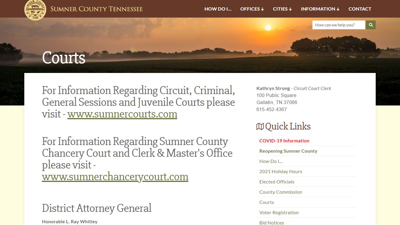 Courts - Sumner County TN Government